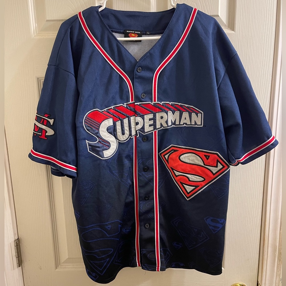 Retro Superman baseball jersey